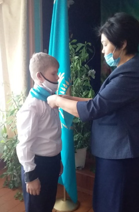 Торжественный прием в "Жас Ұлан" и "Жас Қыран"